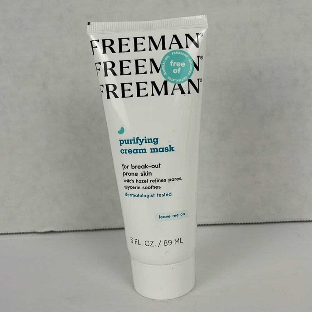 Freeman Purifying Cream Facial Mask 3 fl oz Leave Me On! Refines Pores